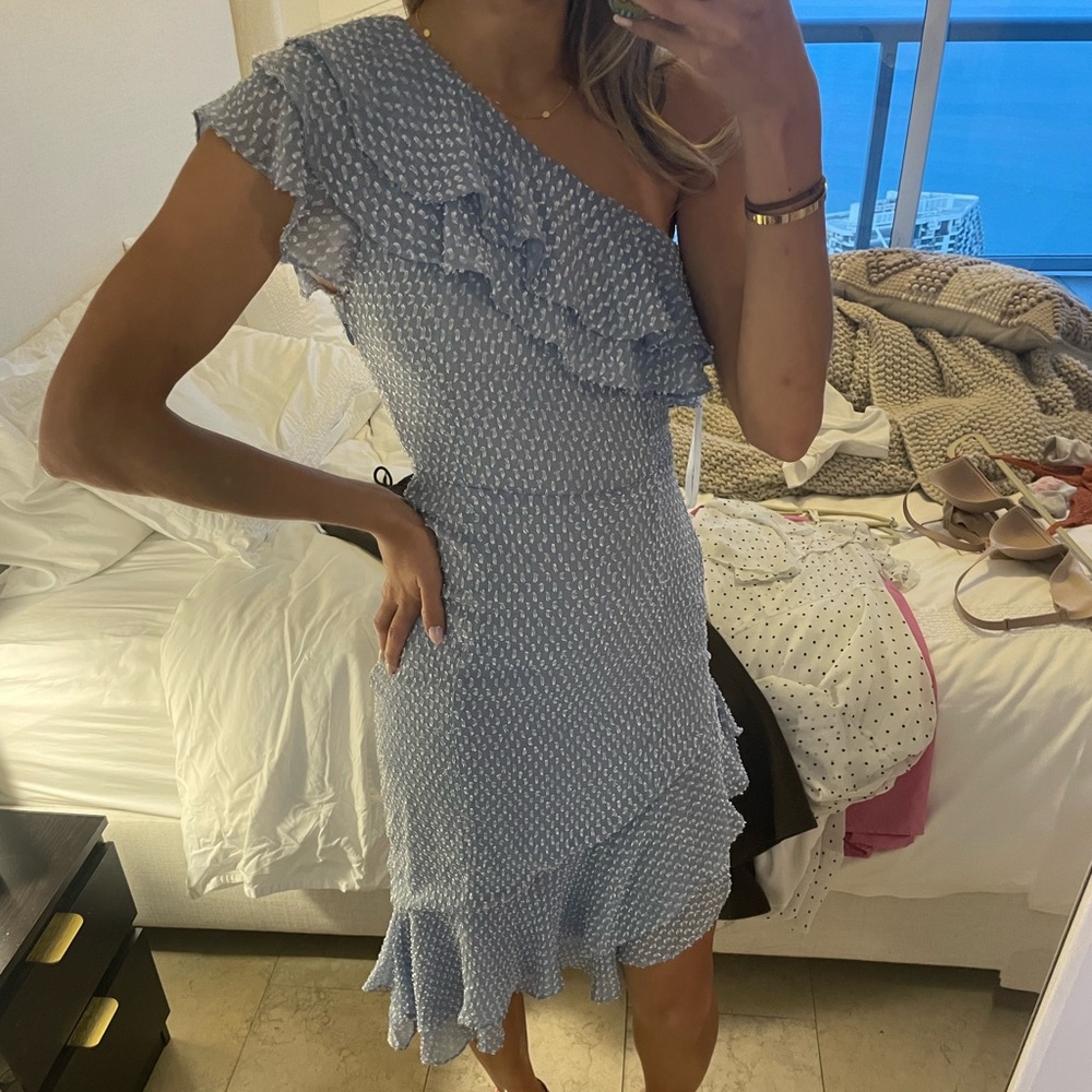 Song of style one shoulder dress.